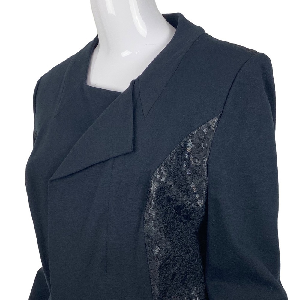Cache Lined Hidden Zipper Elaborate Lace Jacket 10 - image 2